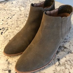 JOIE Barlow Gray Suede Ankle Booties Sz 39 (8.5)